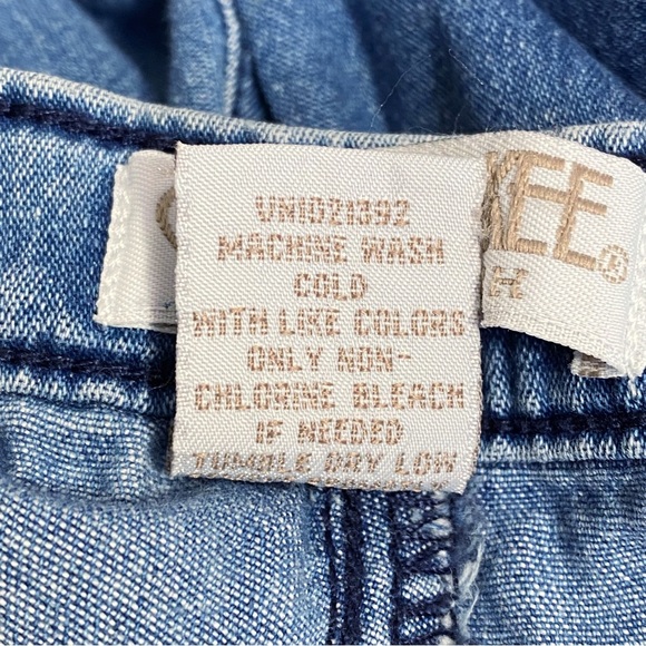 CHEROKEE Bermuda denim jean shorts cotton with a touch of spandex zip 14 - Picture 6 of 6